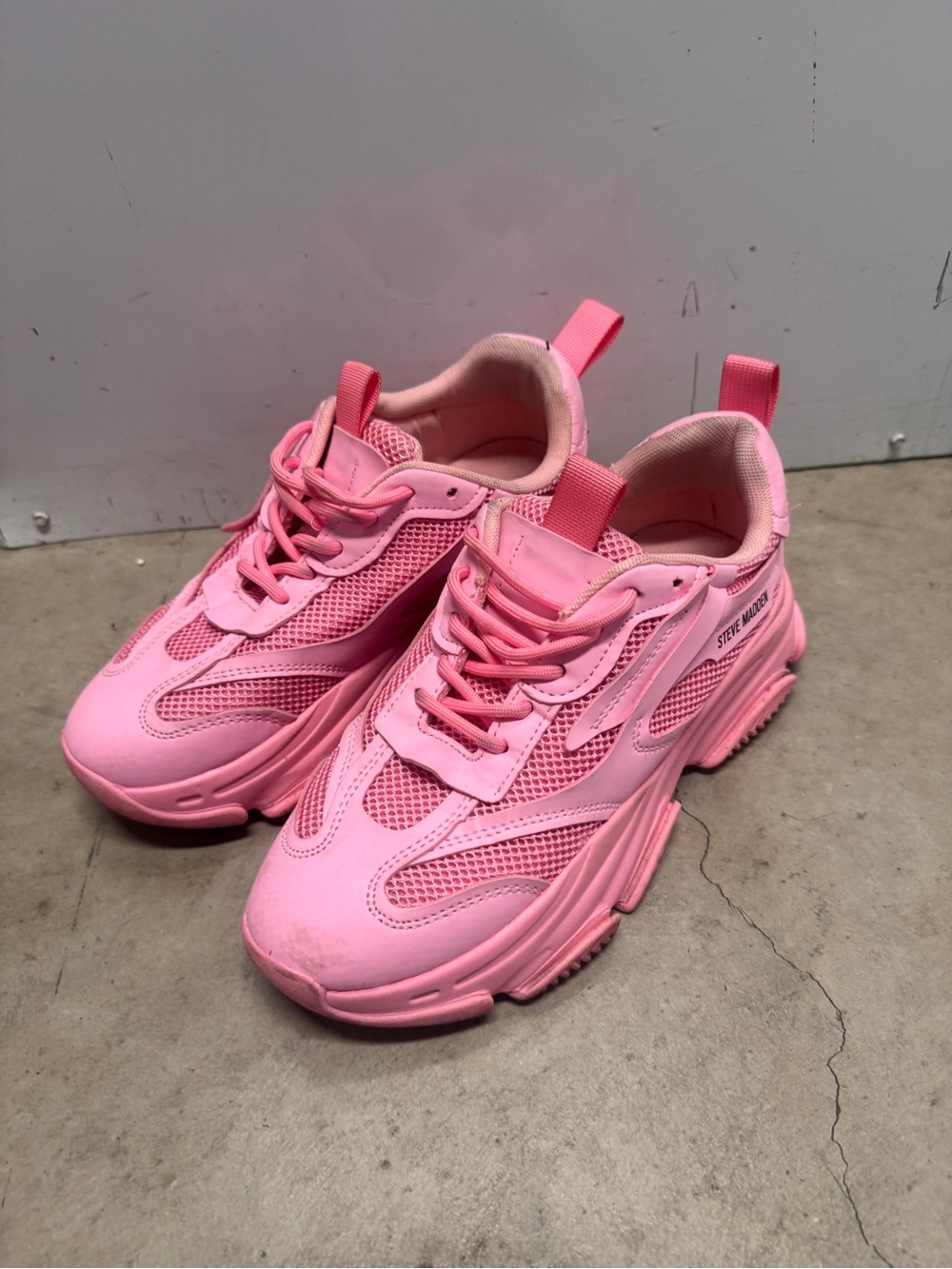 Steve Madden Bubblegum Pink Platform Sneakers - Picture 2 of 3